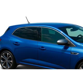 Cornici superiori finestrini (HB, 6 pz, acciaio inox) Renault Megane IV 2016-2025 foto 1