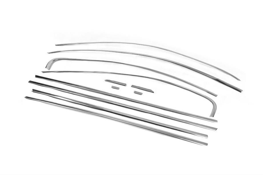 Volkswagen Jetta 2011-2018 Kit completo cornici finestrini acciaio inox (12 pezzi) Carmos - Acciaio Inox Turco Foto 4