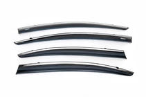 Honda Civic Sedan IX 2011-2016 Deflettori finestrini con profilo cromato (4 pz, Niken) foto 2