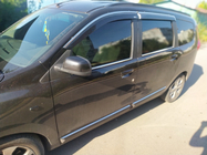 Dacia Lodgy 2012-2022 Deflettori finestrini con profilo cromato (4 pz, Niken) foto 3