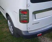 Volkswagen Caddy 2010-2015 Coperture Cromate Fanali Posteriori V2 (2 pz, Acciaio Inox) foto 1