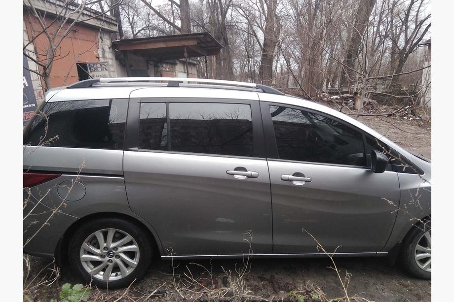 Mazda 5 2010-2018 Barre longitudinali per tetto in alluminio (cromo) Foto 4