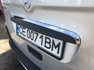 Mercedes Citan 2013-2021 Modanatura cromata sopra la targa (acciaio inox) foto 4
