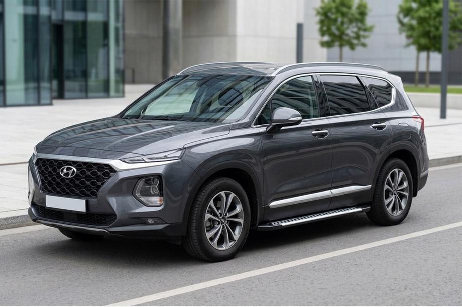Hyundai Santa Fe 4 2018-2023 Pedane Laterali Line (2 pz, Alluminio) Image