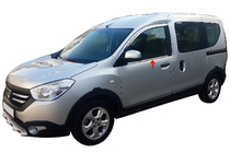 Renault Dokker 2013-2022 Cornici finestrini (2 pz, acciaio inox) Carmos - Acciaio Inox Turco foto 1