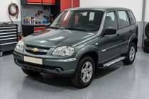 Chevrolet Niva 1998-2020 Pedane laterali Allmond Grey (2 pz, alluminio) foto 1