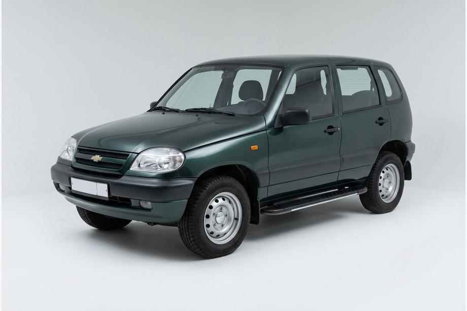 Chevrolet Niva 1998-2020 Pedane Laterali Bosphore Grey (2 pz, Alluminio) Image