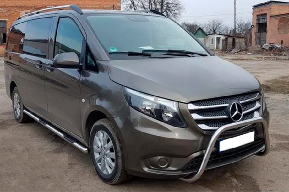 Mercedes Vito/V-class W447 2014- Protezione Anteriore WT006 (Acciaio Inox) Image