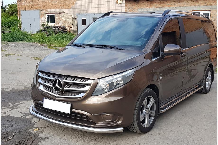 Mercedes Vito/V-class W447 2014- Protezione Anteriore ST008 (Acciaio Inox) Foto 2