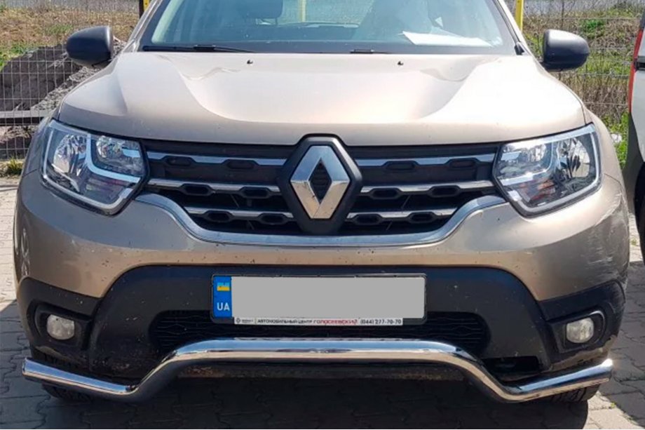 Renault Duster 2018-2024 Protezione Anteriore WT008 (Acciaio Inox) Foto 4