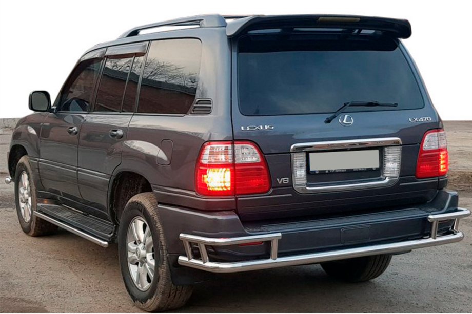 Lexus LX470 1998-2007 Protezione Posteriore AK009-15 (Acciaio Inox) Foto 1
