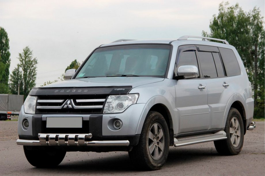Mitsubishi Pajero Wagon IV 2006-2021 Protezione Anteriore ST015-13 (Acciaio Inox) Foto 4