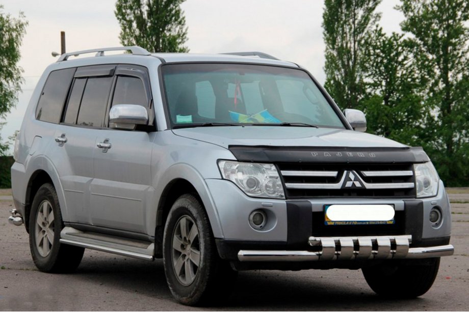 Mitsubishi Pajero Wagon IV 2006-2021 Protezione Anteriore ST015-13 (Acciaio Inox) Foto 2