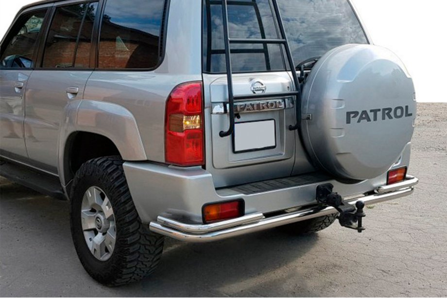 Nissan Patrol Y61 1997-2011 Barra Posteriore AK005-3 (Acciaio Inox) Image