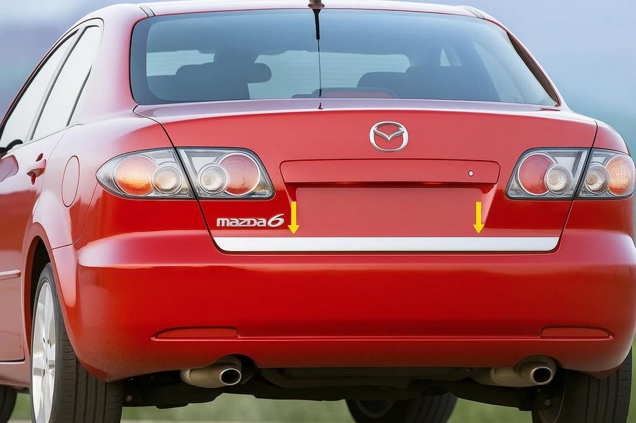 Mazda 6 2003-2008 Modanatura bagagliaio acciaio inox Image