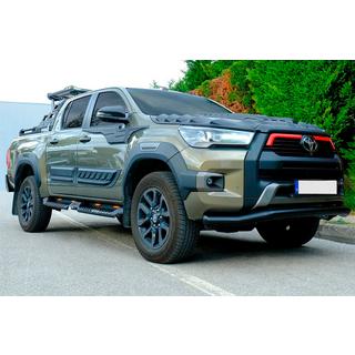 Protezione anteriore Texas per 2020+ (76mm, nero) Toyota Hilux 2015- foto 3