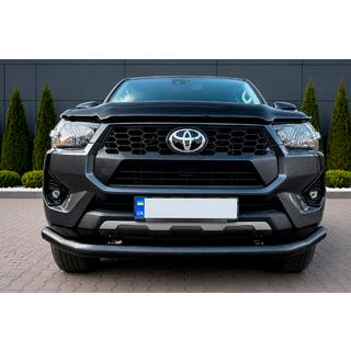 Protezione anteriore Texas per 2020+ (76mm, nero) Toyota Hilux 2015- foto 4