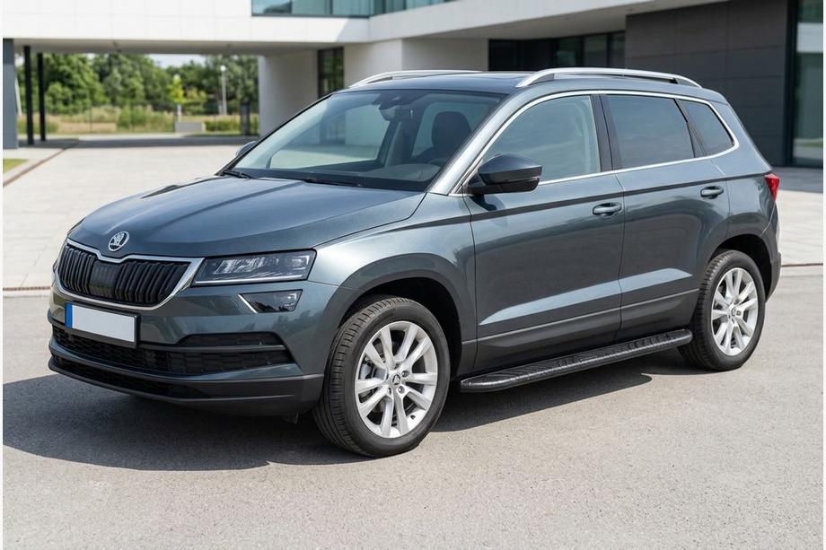 Skoda Karoq 2018- Pedane Laterali Bosphorus Black (2 pz, Alluminio) Image