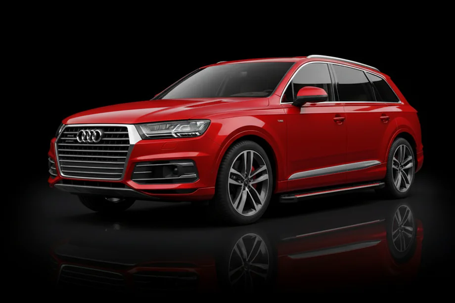 Audi Q7 2015–2026 Pedane Laterali Maya Red (2 pz, Alluminio) Image