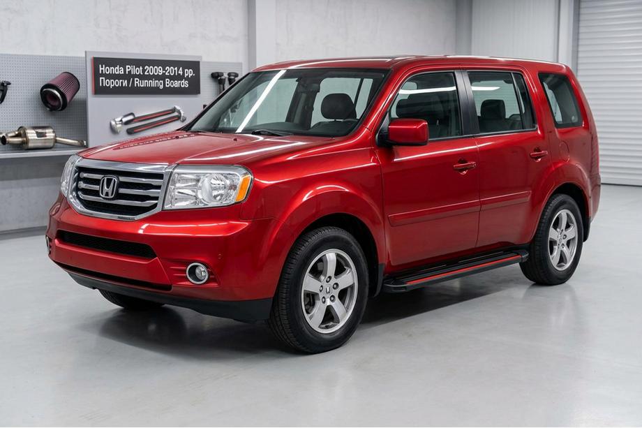 Honda Pilot 2008-2015 Pedane Laterali Maya Red (2 pz, Alluminio) Foto 1
