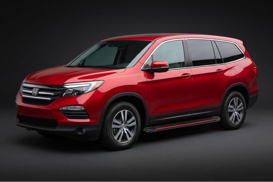 Honda Pilot 2015-2022 Pedane Laterali Maya Red (2 pz, Alluminio) Image