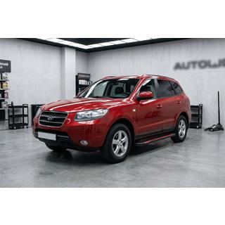 Pedane Laterali Maya Red-Black (2 pz, Alluminio) Hyundai Santa Fe 2 2006-2012 foto 1