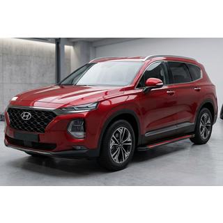 Pedane Laterali Maya Red (2 pz, Alluminio) Hyundai Santa Fe 4 2018-2023 foto 1