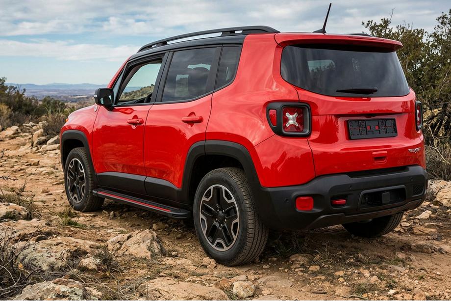 Jeep Renegade 2014- Pedane Laterali Maya Red (2 pz, Alluminio) Image