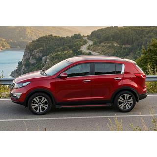 Pedane Laterali Maya Red-Black (2 pz, Alluminio) Kia Sportage 2010-2015 foto 1