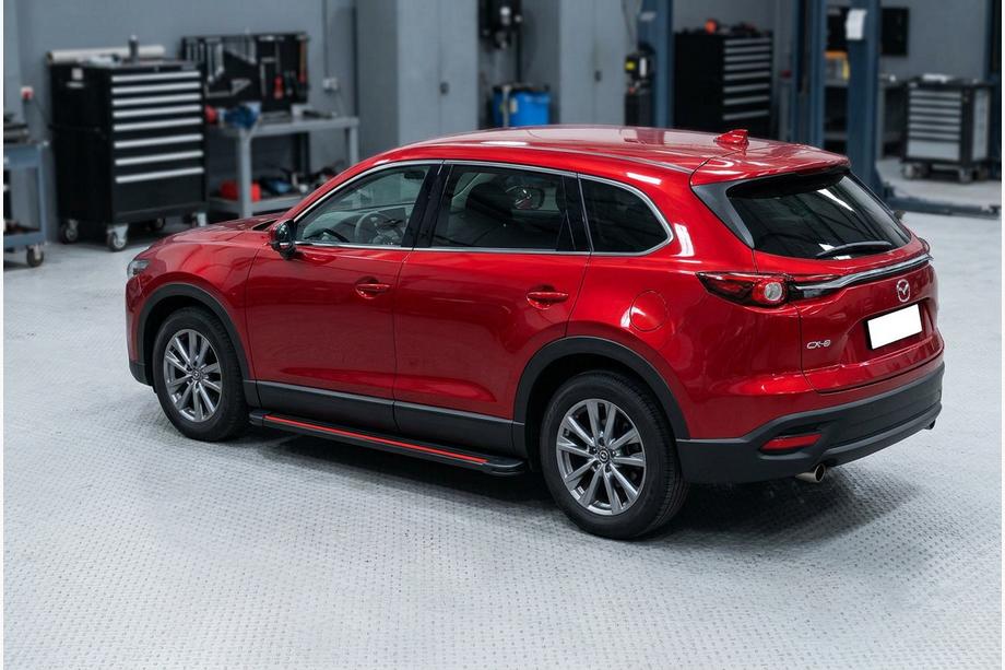 Mazda CX-9 2017- Pedane Laterali Maya Red (2 pz, Alluminio) Image