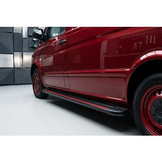 Pedane Laterali Maya Red-Black (2 pz, Alluminio) foto 1