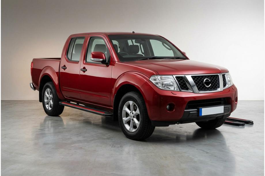 Nissan Navara 2006-2015 Pedane Laterali Maya Red (2 pz, Alluminio) Foto 1