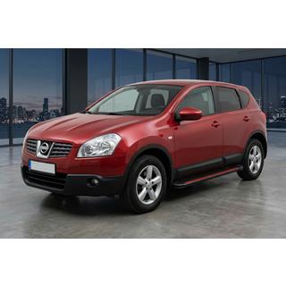 Pedane Laterali Maya Red-Black (2 pz, Alluminio) Nissan Qashqai 2007-2010 foto 1