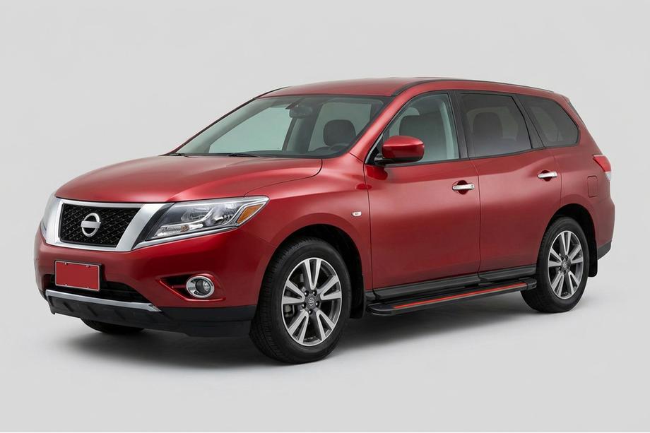 Nissan Pathfinder R52 2012-2021 Pedane Laterali Maya Red (2 pz, Alluminio) Foto 1
