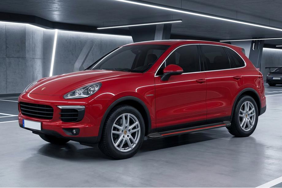 Porsche Cayenne 2010-2017 Pedane Laterali Maya Red (2 pz, Alluminio) Image