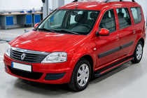 Renault Logan MCV 2005-2013 Pedane Laterali Maya Red (2 pz, Alluminio) foto 1
