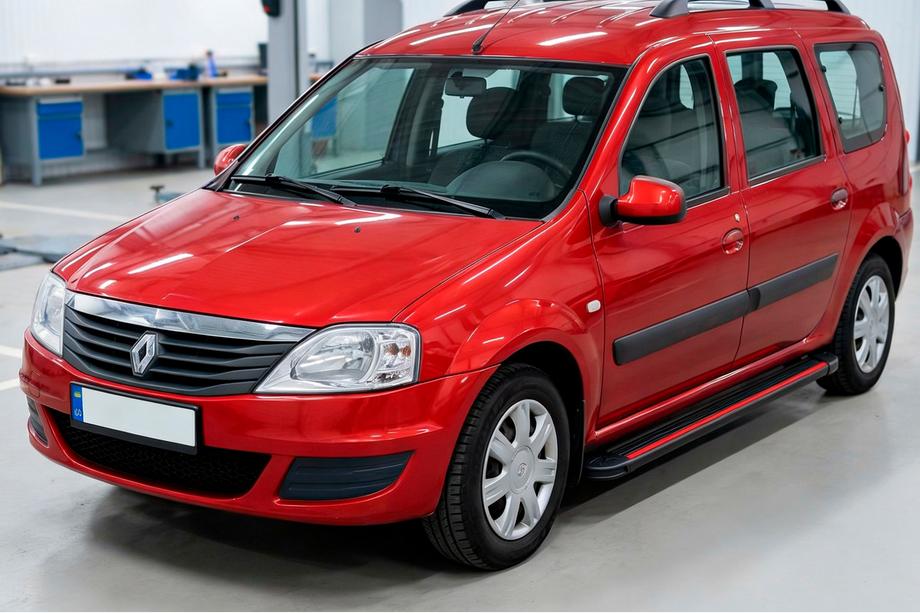 Renault Logan MCV 2005-2013 Pedane Laterali Maya Red (2 pz, Alluminio) Image