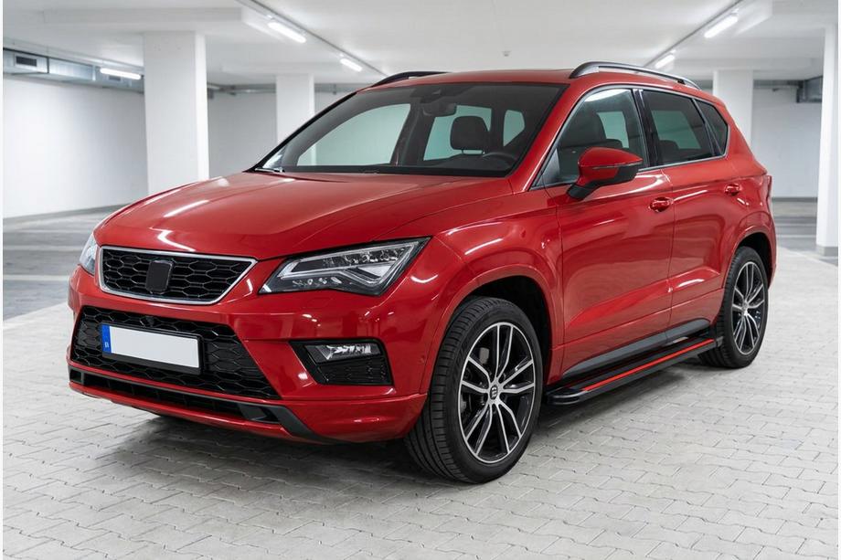 Seat Ateca 2016- Pedane Laterali Maya Red (2 pz, Alluminio) Image