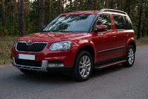 Skoda Yeti 2009-2017 Pedane Laterali Maya Red (2 pz, Alluminio) foto 1