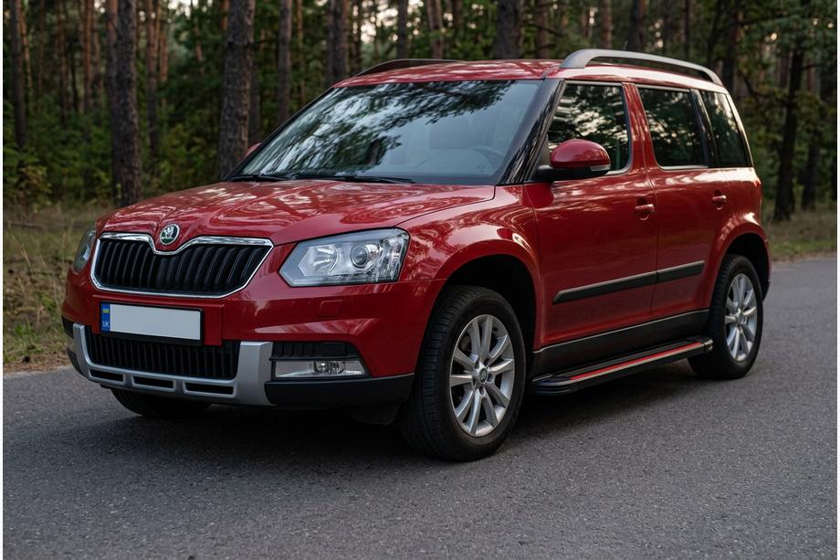 Skoda Yeti 2009-2017 Pedane Laterali Maya Red (2 pz, Alluminio) Image