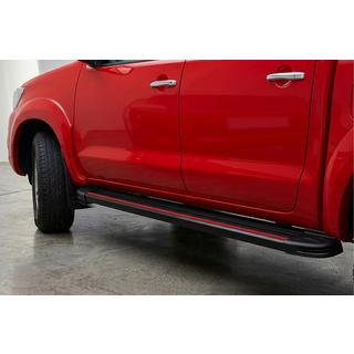 Pedane Laterali Maya Red (2 pz, Alluminio) Toyota Hilux 2006-2015 foto 1