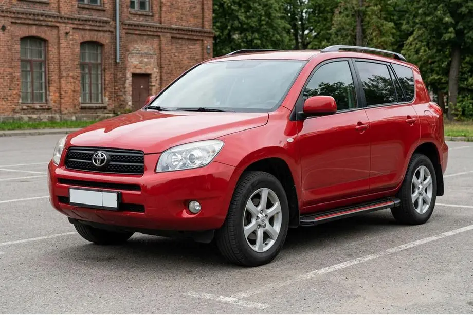 Toyota Rav 4 2006-2013 Pedane Laterali Maya Red (2 pz, Alluminio) Foto 1