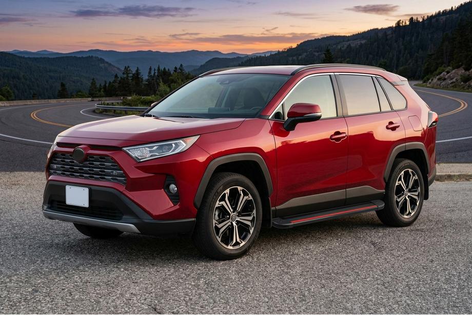 Toyota Rav 4 2019–2025 Pedane Laterali Maya Red (2 pz, Alluminio) Image