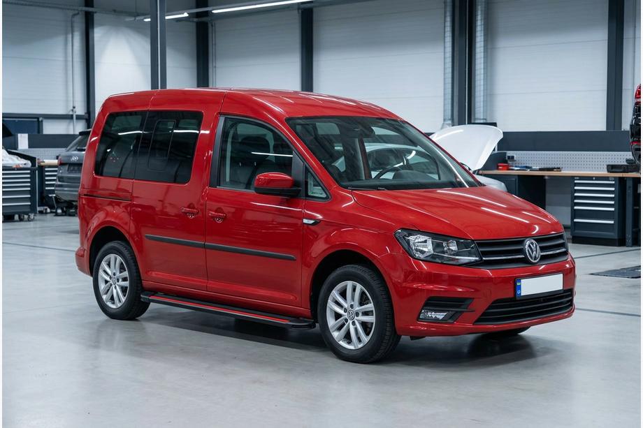 Volkswagen Caddy 2015-2020 Pedane Laterali Maya Red (2 pz, Alluminio) Image