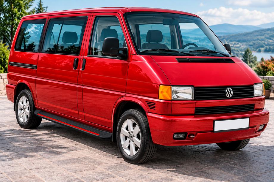 Volkswagen T4 Caravelle/Multivan 1990–2003 Pedane Laterali Maya Red (2 pz, Alluminio) Foto 1