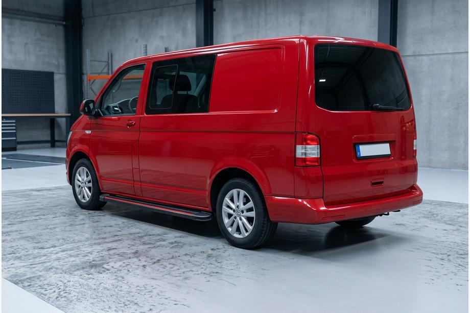 Volkswagen T6 2015-2024 Pedane Laterali Maya Red (2 pz, Alluminio) Passo Lungo Foto 1