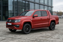 Volkswagen Amarok 2010-2022 Pedane Laterali Maya Red-Black (2 pz, Alluminio) foto 1