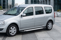 Lada Largus 2012- Pedane Laterali Tipo X5 (2 pz, Alluminio) foto 1