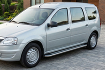 Lada Largus 2012- Pedane Laterali Maydos V2 (2 pz, Alluminio e Acciaio Inox) foto 1