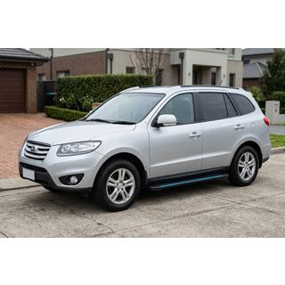 Pedane Laterali Maya Blue-Black (2 pz, Alluminio) Hyundai Santa Fe 2 2006-2012 foto 1